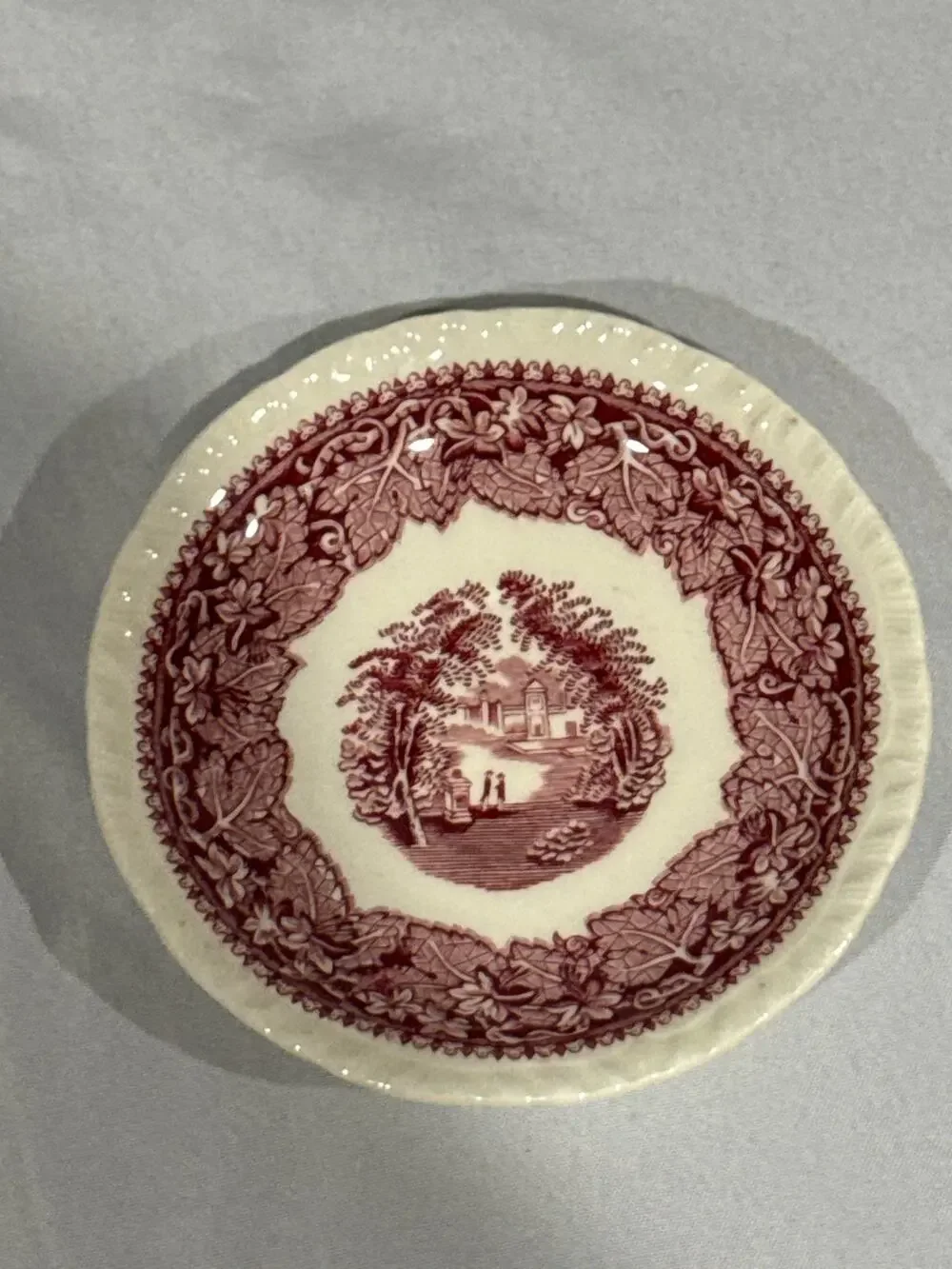 Mason’s Vista Red Transferware 4¾” Fruit Berry Sauce Bowl Made in England